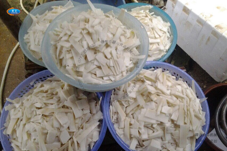 切出來(lái)的筍片